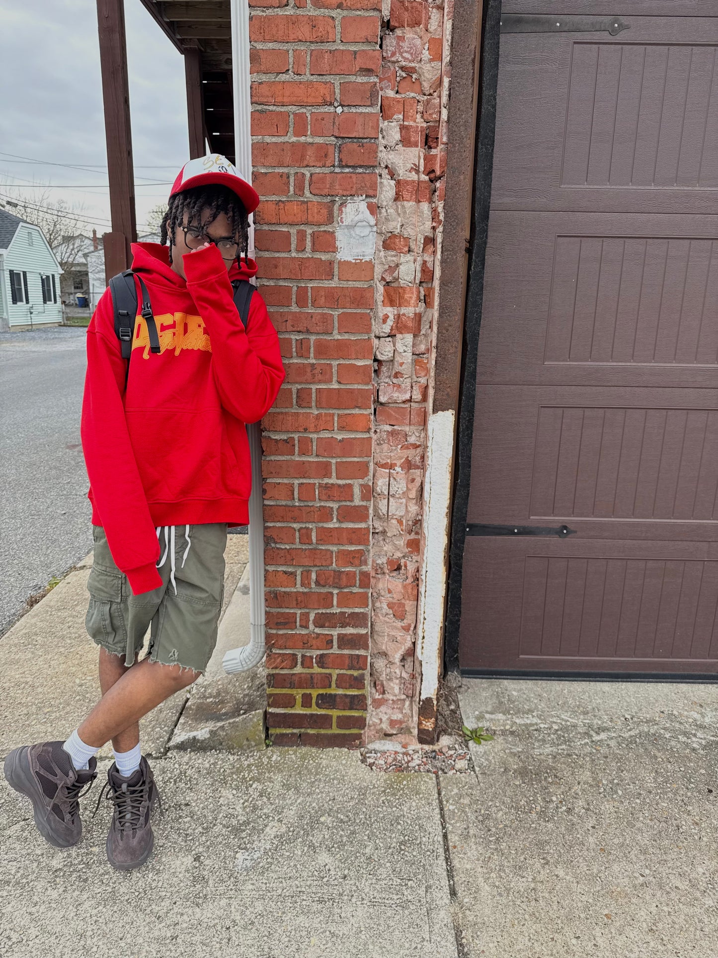 “red” middle man hoodie